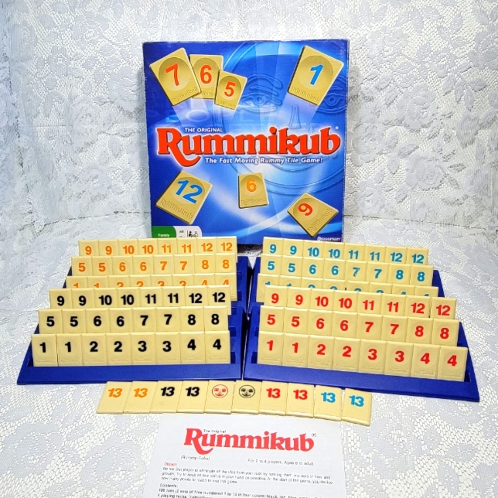 Vintage The Original Rummikub The Fast Moving Rummy Tile Game Pressman Toy Corp